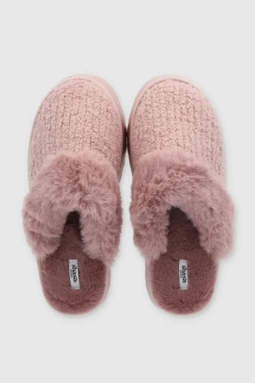 Pantuflas Sherpa Peluche Plataforma