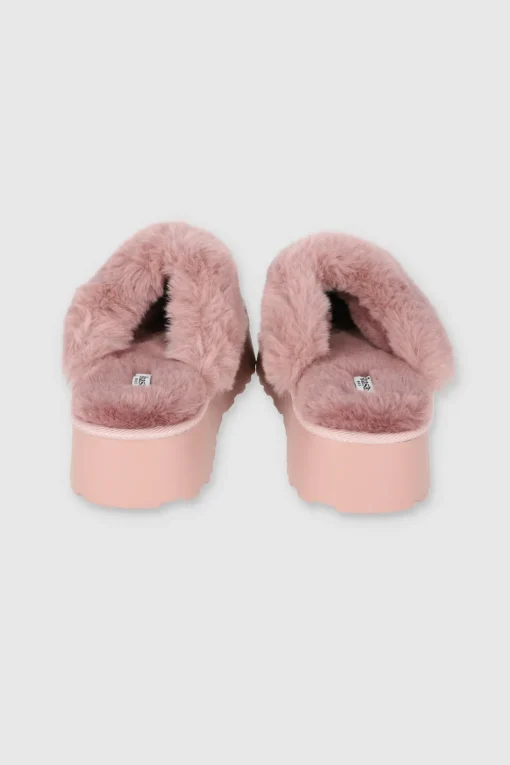 Pantuflas Sherpa Peluche Plataforma