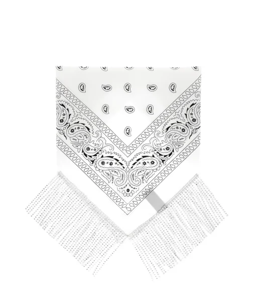 Pañuelo bandana flecos brillos