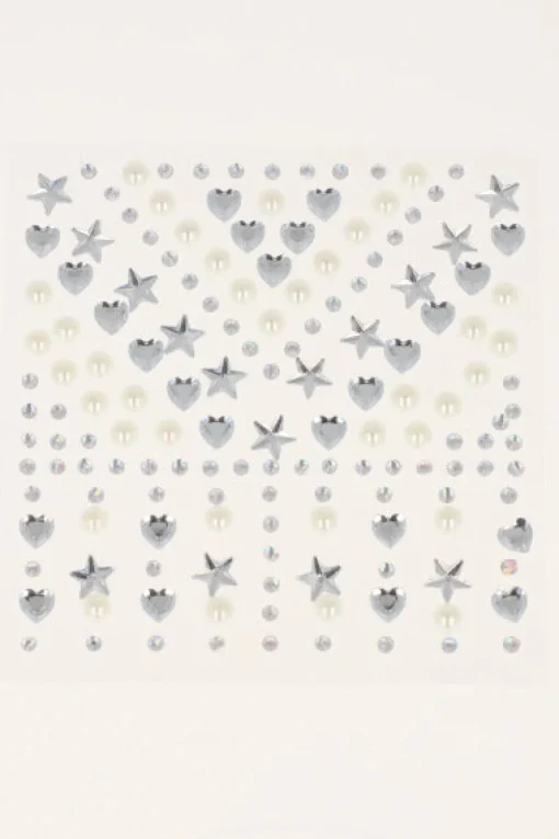 Plantilla brillos corazones estrellas