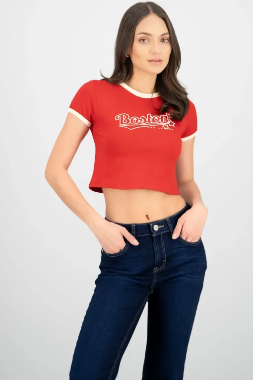 Playera contrastes boston