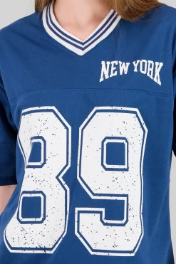 Playera oversize estampado numero