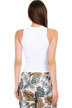 Playera tank acanalada lisa