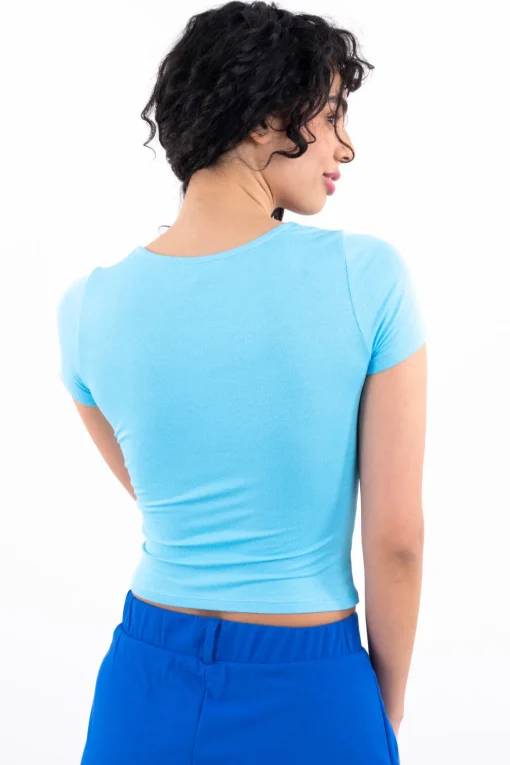 Playera tejido doble manga corta