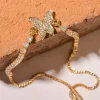 Pulsera mariposa brillos