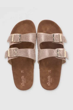SANDALIA DOS HEBILLAS MED BRILLOS