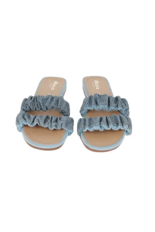 Sandalia pala denim brillos