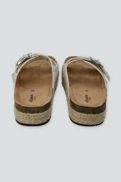 Sandalia plataforma yute dos tiras studs