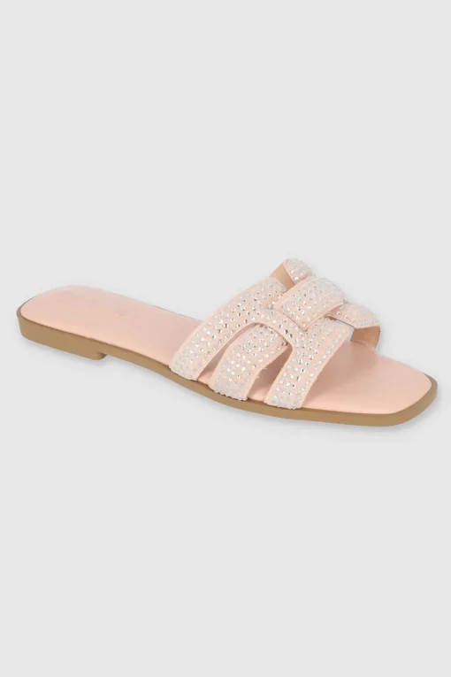 Sandalia tira trenza entrelazada greca
