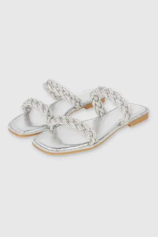 Sandalia Trenza Cerco Brillos