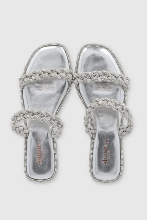 Sandalia Trenza Cerco Brillos