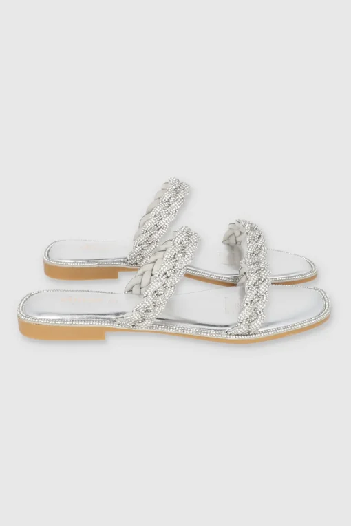 Sandalia Trenza Cerco Brillos