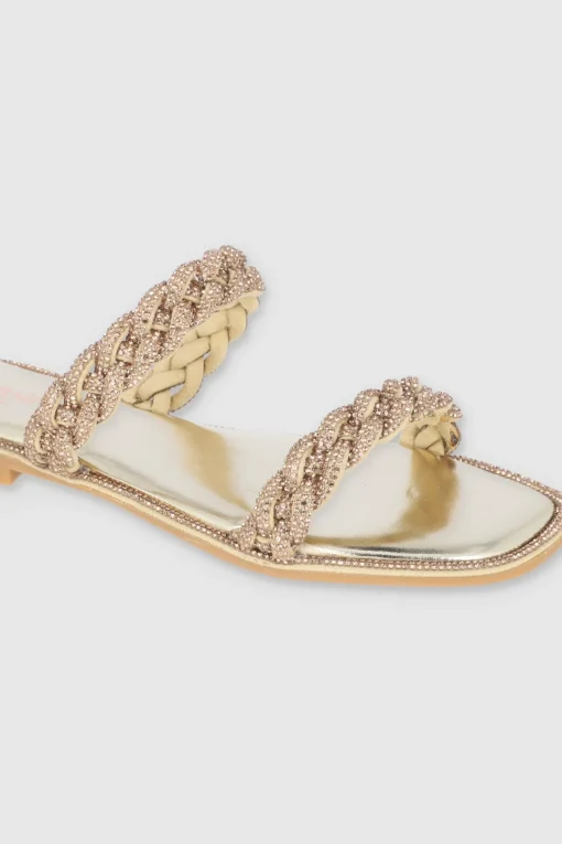 Sandalia Trenza Cerco Brillos