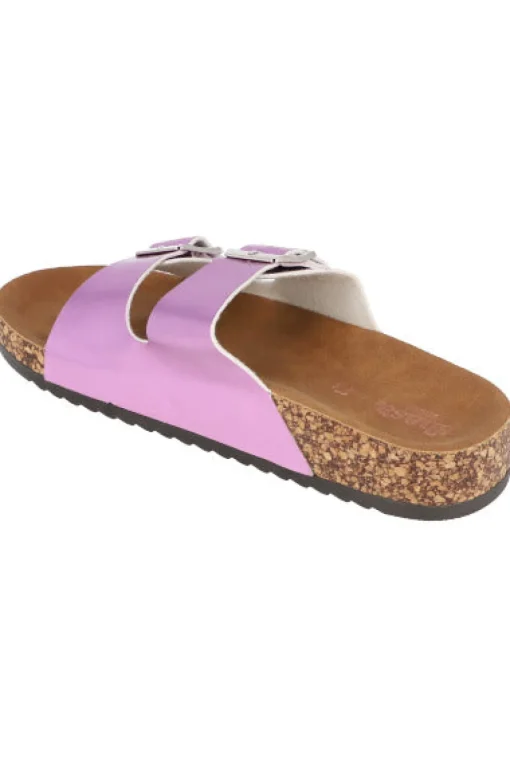 Sandalias doble hebilla metálica