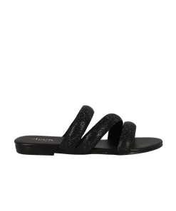 Sandalias Triple Tira Brillos