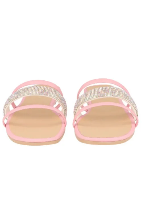 Sandalias triple tira brillos
