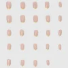 Set 24 uñas glitter french
