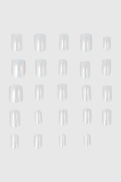Set 24 uñas metalicas tornasol
