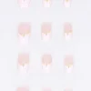 Set 12 uñas postizas french brillo