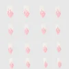 Set 24 uñas postizas fuego brillos