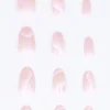 Set 12 uñas postizas redondas brillos