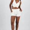 Shorts lisos con textura