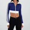 Sudadera deportivo crop detalle raya