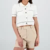 Sueter cuello camisero detalle linea