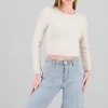Sueter tejido cuello redondo