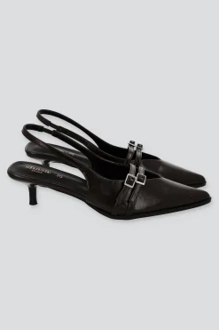 Tacón puntl kitten slingback hebilla mini
