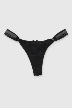 Tanga Satín Mesh