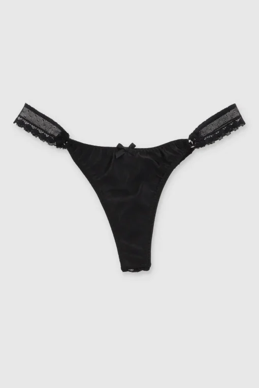 Tanga Satín Mesh