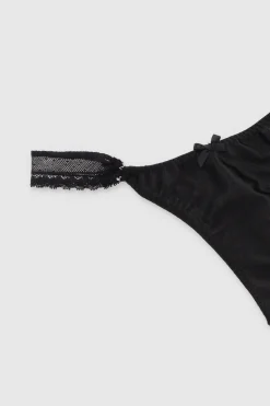 Tanga Satín Mesh
