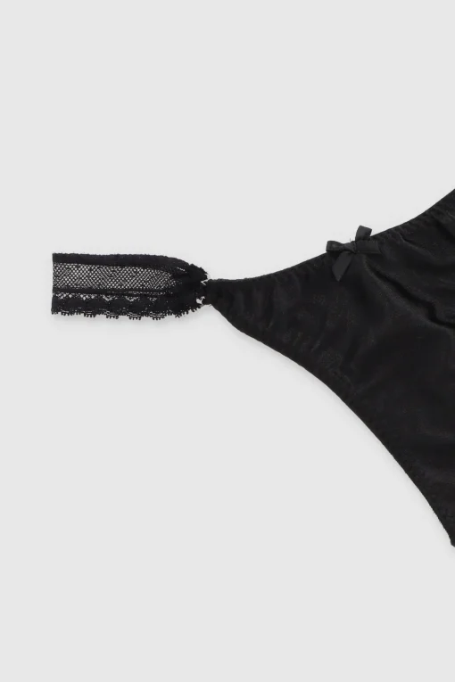Tanga Satín Mesh
