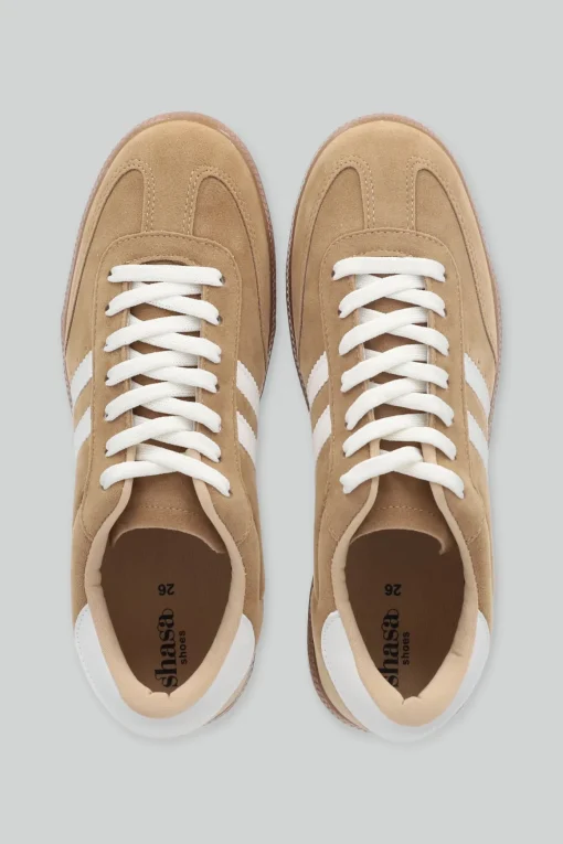 Tenis casual suede dos lineas