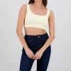 Top crop tirantes escote cuadrado