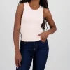 Top de doble tela con tacto suave liso