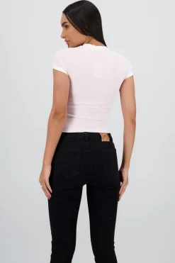 Top estampado contraste