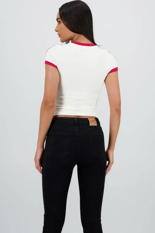 Top estampado contraste