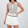 Top rayas con botones