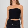 Top rib grueso strapless