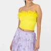 Top seamless con detalle de flores