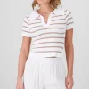 Top seamless rayas cuello polo