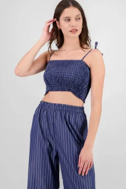 Top smock rayas
