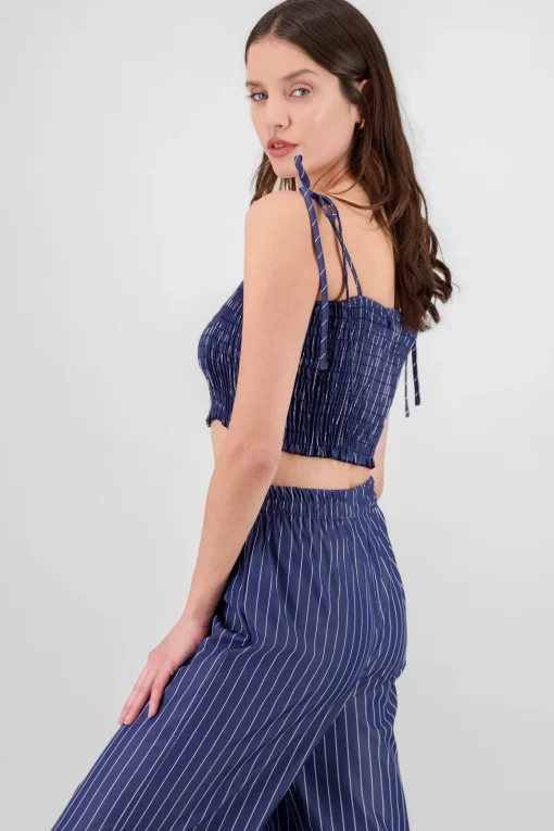 Top smock rayas