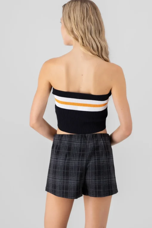 Top strapless rayas