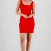 Vestido cortes liso