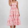 Vestido estampado flores olanes