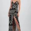 Vestido maxi estampado