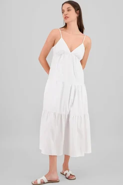 Vestido maxi liso
